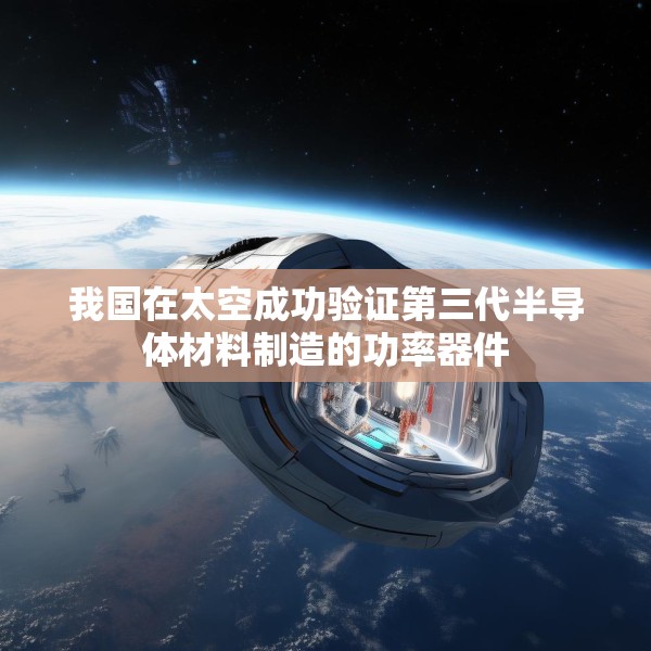 我国在太空成功验证第三代半导体材料制造的功率器件