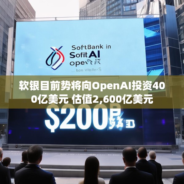 软银目前势将向OpenAI投资400亿美元 估值2,600亿美元