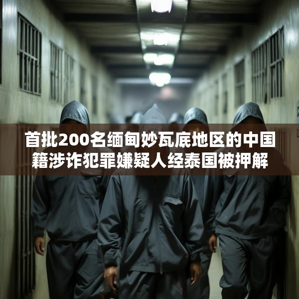 首批200名缅甸妙瓦底地区的中国籍涉诈犯罪嫌疑人经泰国被押解回国