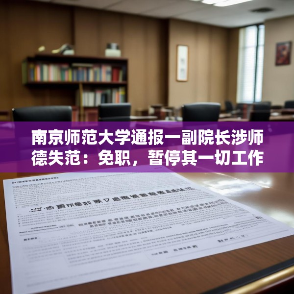 南京师范大学通报一副院长涉师德失范：免职，暂停其一切工作