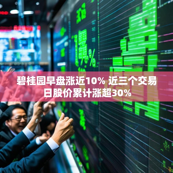 碧桂园早盘涨近10% 近三个交易日股价累计涨超30%