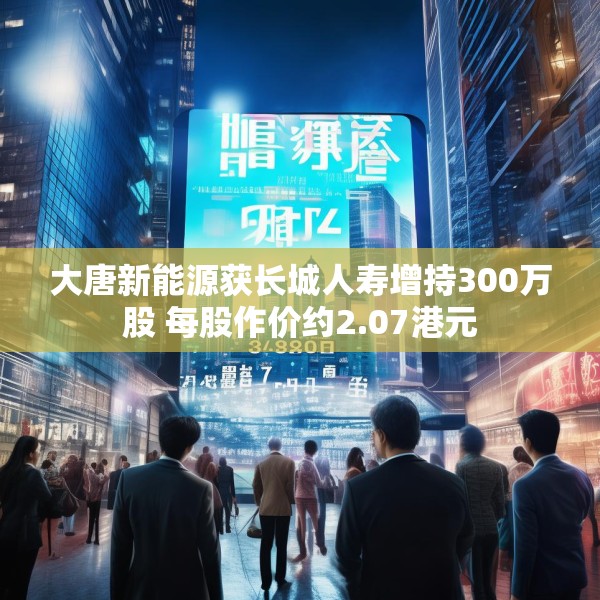 大唐新能源获长城人寿增持300万股 每股作价约2.07港元