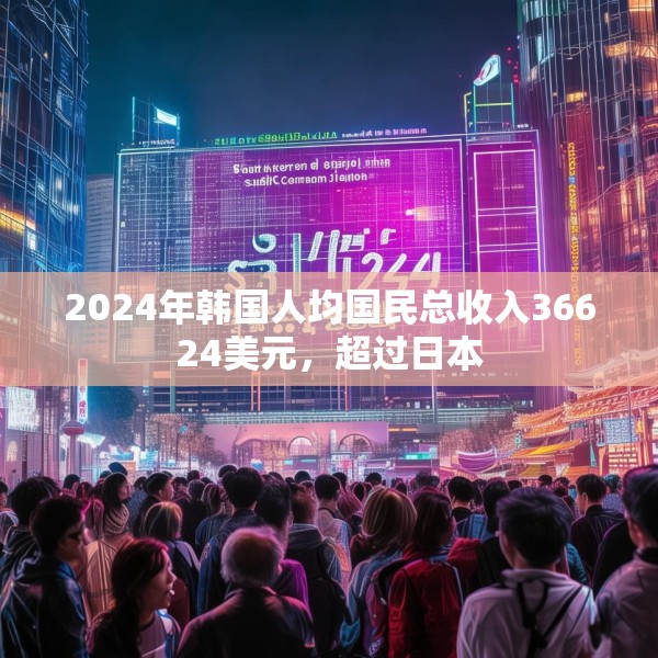 2024年韩国人均国民总收入36624美元，超过日本