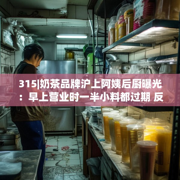 315|奶茶品牌沪上阿姨后厨曝光：早上营业时一半小料都过期 反正就照样用