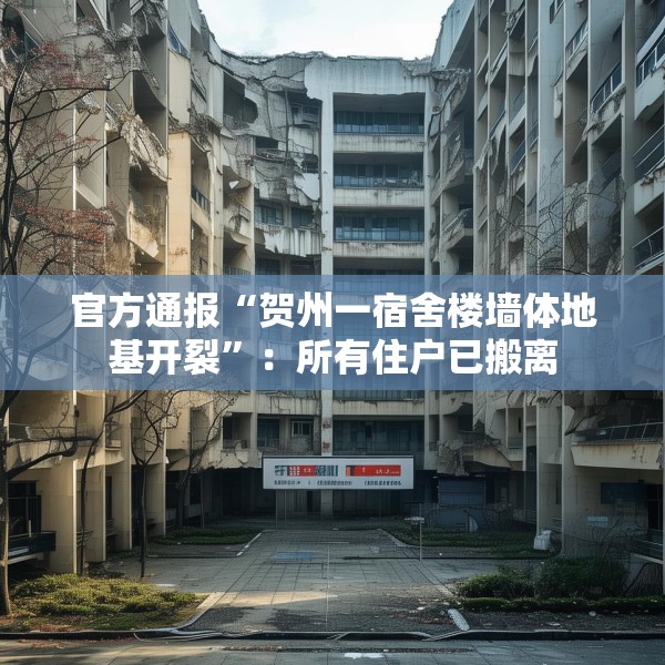 官方通报“贺州一宿舍楼墙体地基开裂”：所有住户已搬离