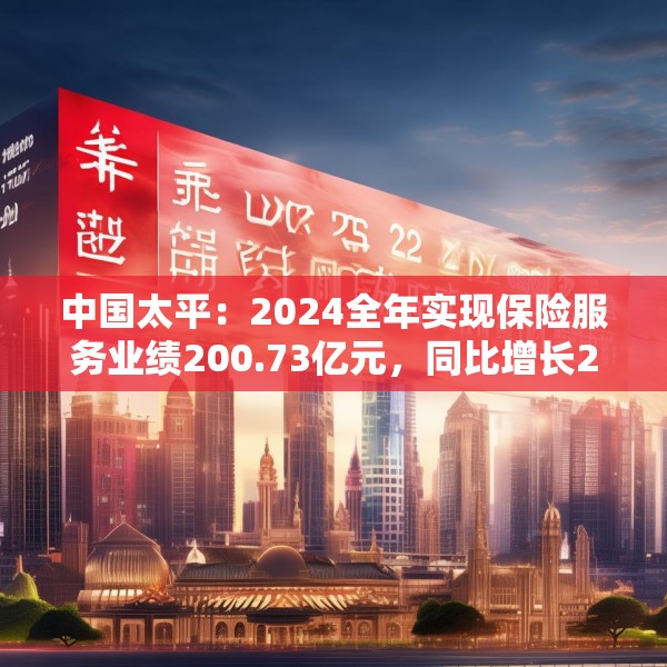 中国太平：2024全年实现保险服务业绩200.73亿元，同比增长20.3%